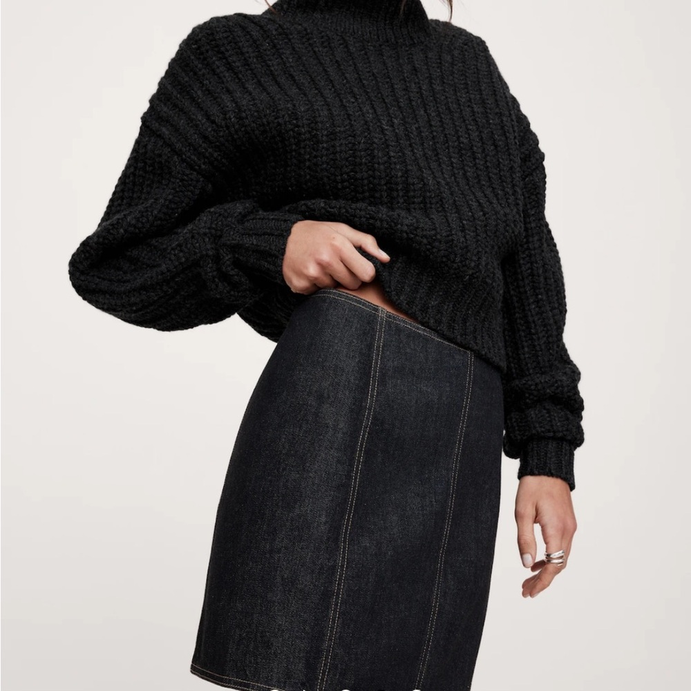 NWT BANANA REPUBLIC paneled denim mini skirt